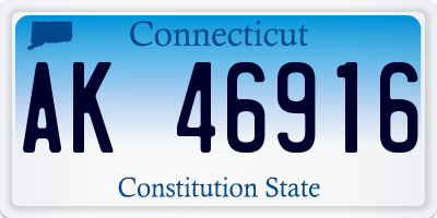 CT license plate AK46916