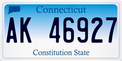 CT license plate AK46927