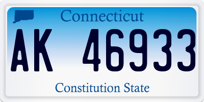 CT license plate AK46933