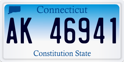 CT license plate AK46941