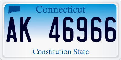 CT license plate AK46966