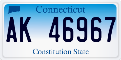 CT license plate AK46967