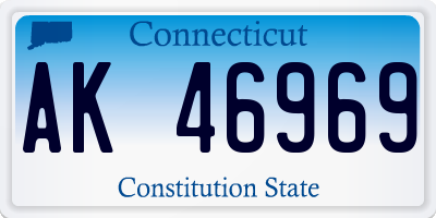 CT license plate AK46969