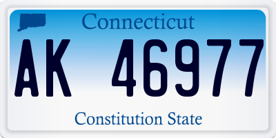 CT license plate AK46977
