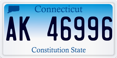 CT license plate AK46996