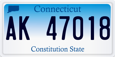 CT license plate AK47018