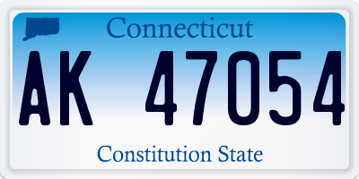 CT license plate AK47054
