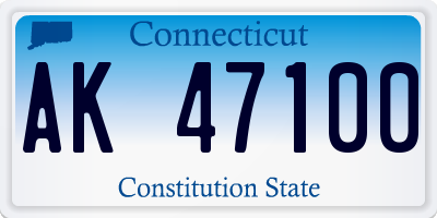 CT license plate AK47100