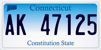 CT license plate AK47125