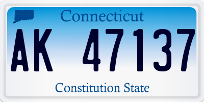 CT license plate AK47137