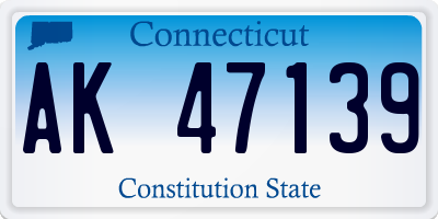 CT license plate AK47139