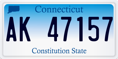CT license plate AK47157