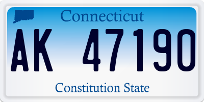 CT license plate AK47190