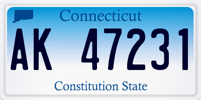 CT license plate AK47231