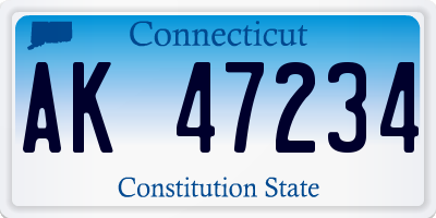 CT license plate AK47234