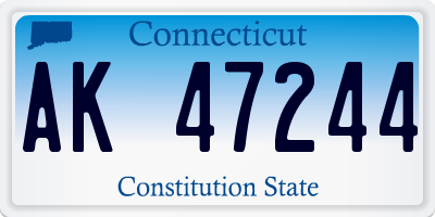 CT license plate AK47244
