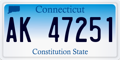 CT license plate AK47251