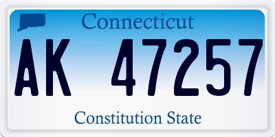 CT license plate AK47257
