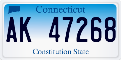 CT license plate AK47268