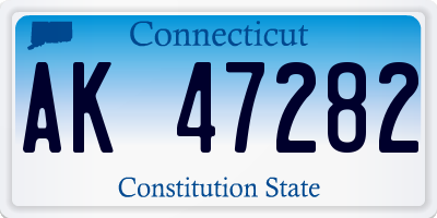 CT license plate AK47282