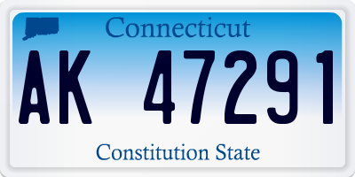 CT license plate AK47291