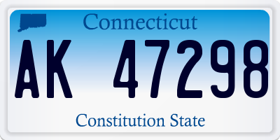 CT license plate AK47298