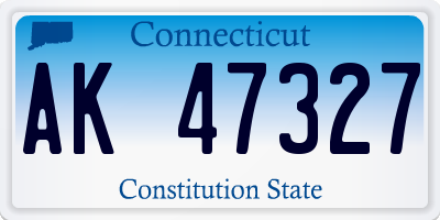 CT license plate AK47327