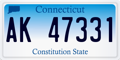 CT license plate AK47331