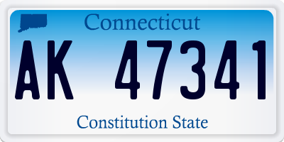 CT license plate AK47341