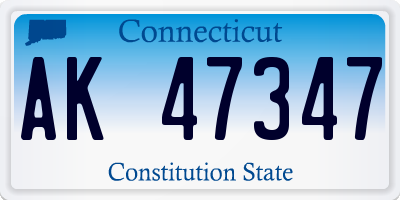 CT license plate AK47347