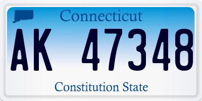 CT license plate AK47348