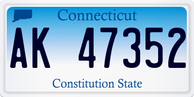 CT license plate AK47352