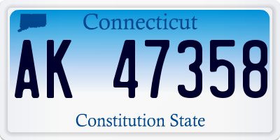 CT license plate AK47358