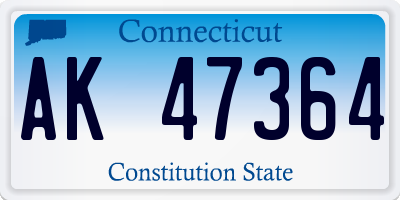 CT license plate AK47364
