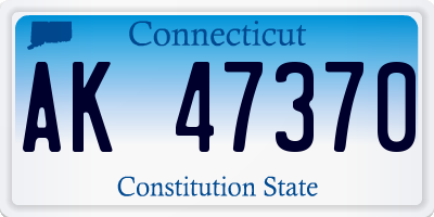 CT license plate AK47370