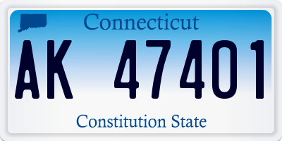 CT license plate AK47401