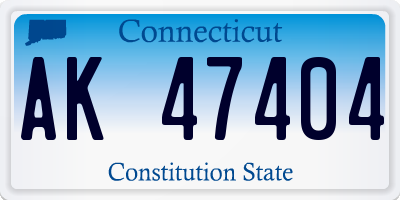 CT license plate AK47404