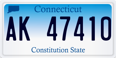 CT license plate AK47410