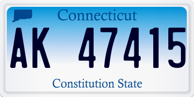 CT license plate AK47415