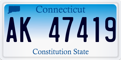 CT license plate AK47419