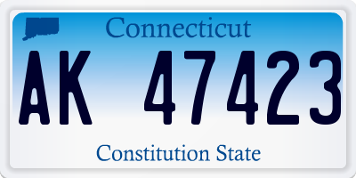 CT license plate AK47423