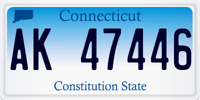 CT license plate AK47446