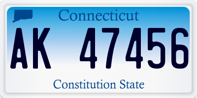 CT license plate AK47456