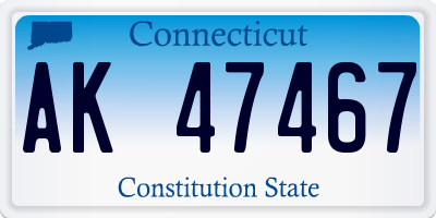 CT license plate AK47467