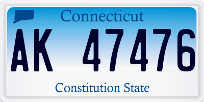 CT license plate AK47476