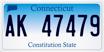 CT license plate AK47479