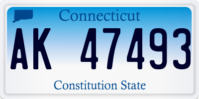 CT license plate AK47493