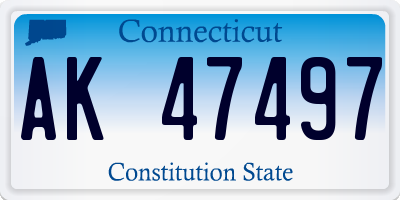 CT license plate AK47497