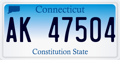 CT license plate AK47504