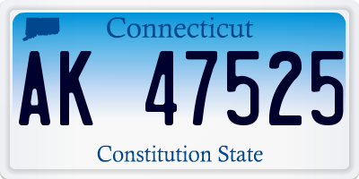 CT license plate AK47525